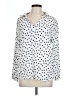 Style&Co 100% Rayon Polka Dots Ivory Long Sleeve Blouse Size L - photo 1