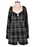 Slate & Willow Plaid Black Romper Size XS - photo 1