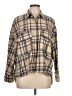Zara Plaid Brown Long Sleeve Button-Down Shirt Size L - photo 1