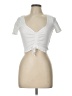 Zara Ivory Short Sleeve Top Size L - photo 2