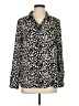 Apt. 9 100% Polyester Animal Print Black Long Sleeve Blouse Size L - photo 1