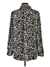 Apt. 9 100% Polyester Animal Print Black Long Sleeve Blouse Size L - photo 2