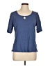 Candace Cameron Bure Blue Short Sleeve Top Size L - photo 1