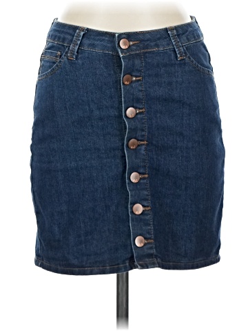 h&g Denim Skirt (view 1)