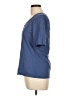 Candace Cameron Bure Blue Short Sleeve Top Size L - photo 5