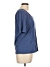 Candace Cameron Bure Blue Short Sleeve Top Size L - photo 4