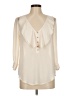HD in Paris 100% Polyester Ivory Long Sleeve Blouse Size 8 - photo 1