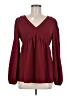 Shein Burgundy Long Sleeve Blouse Size M - photo 1