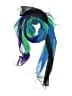 Y.M.L.A. 100% Polyester Teal Blue Scarf One size - photo 1