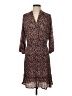 MNG Print Brown Casual Dress Size 4 - photo 1