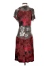 Assorted Brands Graphic Gray Burgundy Casual Dress Size S - photo 2