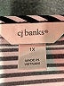 Cj Banks Stripes Black Long Sleeve Top Size 1X - photo 7