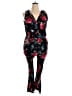 Assorted Brands Graphic Black Jumpsuit Size 1X - photo 1