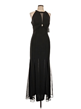 green emerald velvet dress Nightway 22093 - Long Velvet A-Line Dress main image 0