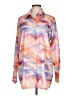 Boohoo Print Orange Long Sleeve Blouse Size 10 - photo 1