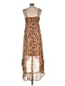 Wild Fable 100% Polyester Animal Print Brown Cocktail Dress Size L - photo 2