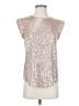J.Crew 100% Viscose Pink Silver Sleeveless Blouse Size 0 - photo 1