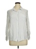 Daily Thread 100% Rayon Stripes Ivory Long Sleeve Button-Down Shirt Size XL - photo 1