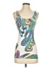Luxe Junkie Animal Print Graphic Ivory Tank Top Size 0 - photo 1