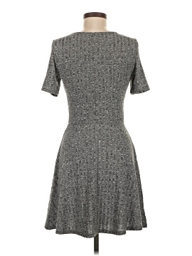 green emerald velvet dress H&M Divided Black Ribbed Knit Cut-Out Neck Short Sleeve Fit & Flare Dr –  Brie
