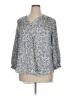 Vince Camuto 100% Polyester Floral Blue 3/4 Sleeve Blouse Size 1X - photo 1