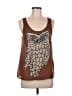 Saint Tropez 100% Polyester Brown Sleeveless Blouse Size M - photo 1