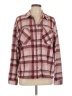 Member's Mark Plaid Burgundy Long Sleeve Blouse Size L - photo 1