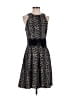 Muse Animal Print Black Cocktail Dress Size 10 - photo 1