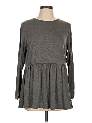Tickled Teal Long Sleeve Top (view 1)