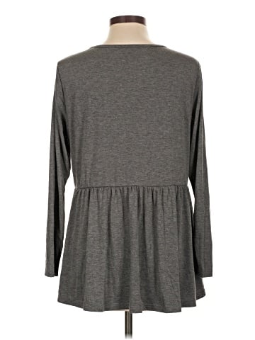 Tickled Teal Long Sleeve Top (view 2)