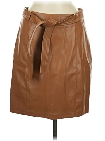 Calvin Klein Faux Leather Skirt (view 1)