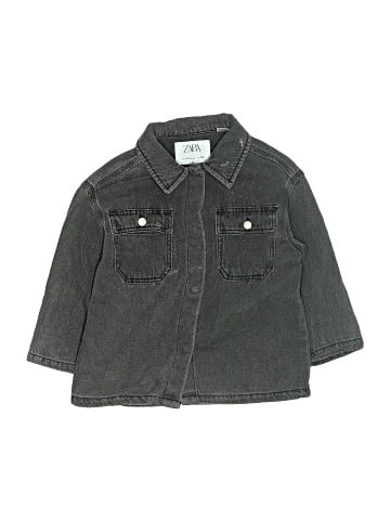 Zara Kids 3/4 Sleeve Button-Down Shirt (view 1)