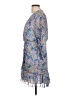 Zara 100% Polyester Paisley Blue Cocktail Dress Size L - photo 5