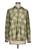 Casa Cabana Checkered-gingham Green Long Sleeve Blouse Size L - photo 1