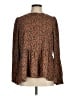 Pomander Place Animal Print Brown Long Sleeve Blouse Size M - photo 2