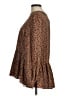Pomander Place Animal Print Brown Long Sleeve Blouse Size M - photo 4