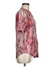 Ava & Grace Print Pink Short Sleeve Blouse Size M - photo 4