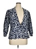 DressBarn Print Blue Blazer Size 1X - photo 1