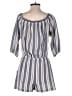 Veronica M. 100% Polyester Stripes Blue Romper Size S - photo 2