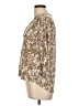 H&M 100% Polyester Floral Tan 3/4 Sleeve Blouse Size L - photo 5