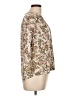 H&M 100% Polyester Floral Tan 3/4 Sleeve Blouse Size L - photo 4