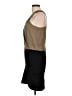 Parker 100% Silk Solid Tan Black Cocktail Dress Size L - photo 5