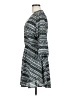 Lush 100% Polyester Print Gray Casual Dress Size M - photo 5