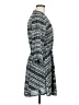Lush 100% Polyester Print Gray Casual Dress Size M - photo 4
