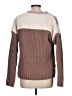 Olivia Sky 100% Polyester Chevron-herringbone Brown Pullover Sweater Size L - photo 2