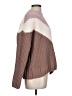 Olivia Sky 100% Polyester Chevron-herringbone Brown Pullover Sweater Size L - photo 4