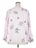 Alfani 100% Polyester Print Pink Long Sleeve Blouse Size 2X - photo 2