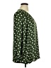 First Love 100% Polyester Polka Dots Green Long Sleeve Blouse Size 1X - photo 4