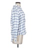 Cloth & Stone 100% Rayon Checkered-gingham Blue Long Sleeve Button-Down Shirt Size S - photo 4