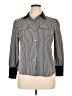 NY Collection Stripes Gray Long Sleeve Blouse Size XL (petite) - photo 1